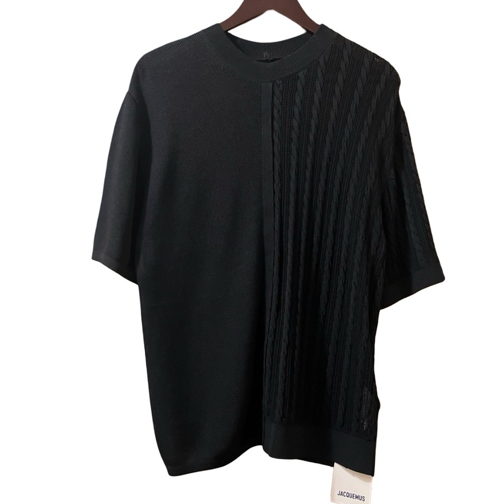 Jacquemus Top Sheer Knit Short Sleeve Unisex Pullover Shirt Sz XS - Picture 2 of 10